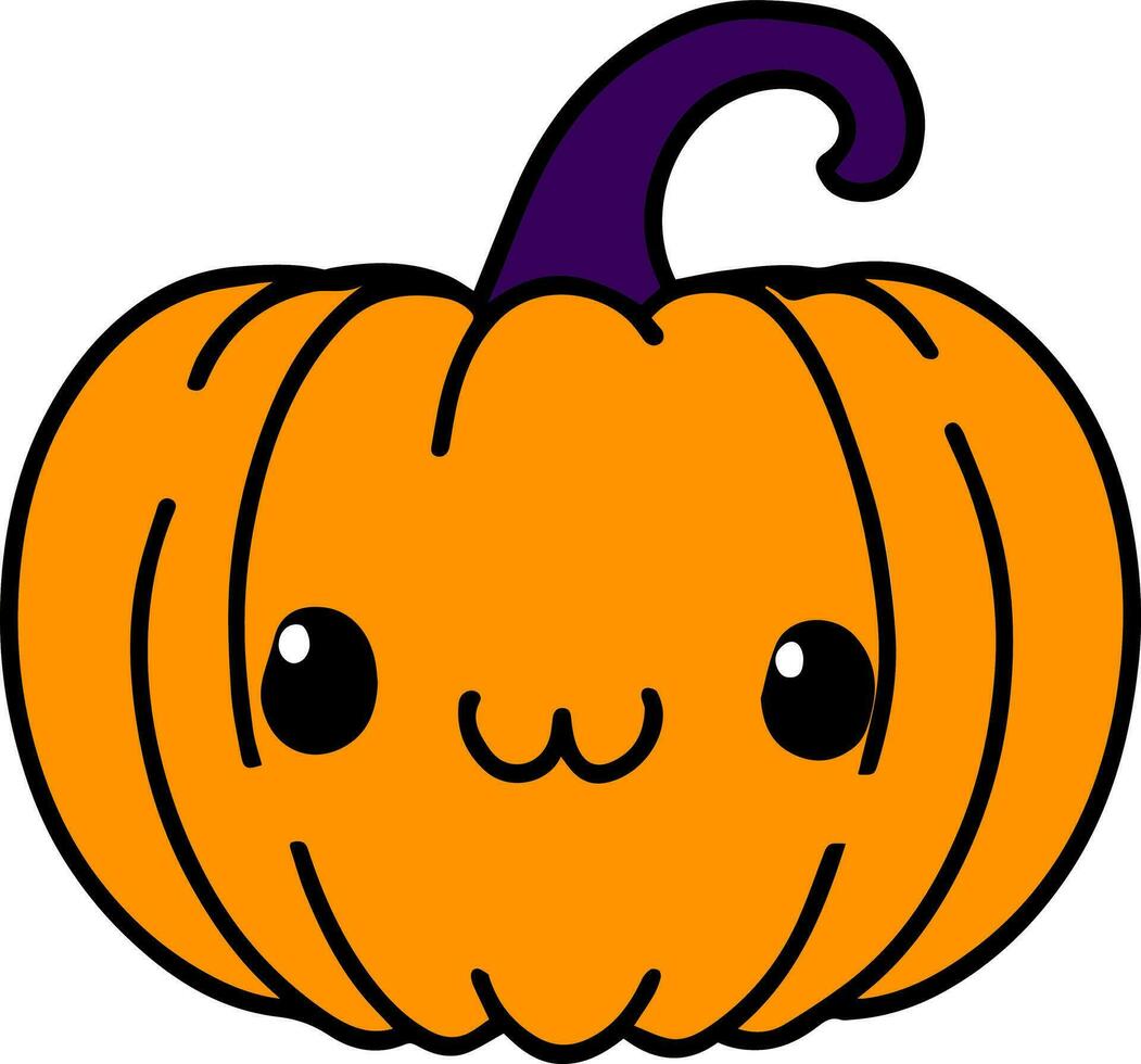 Cute Halloween Pumpkin Clipart vector