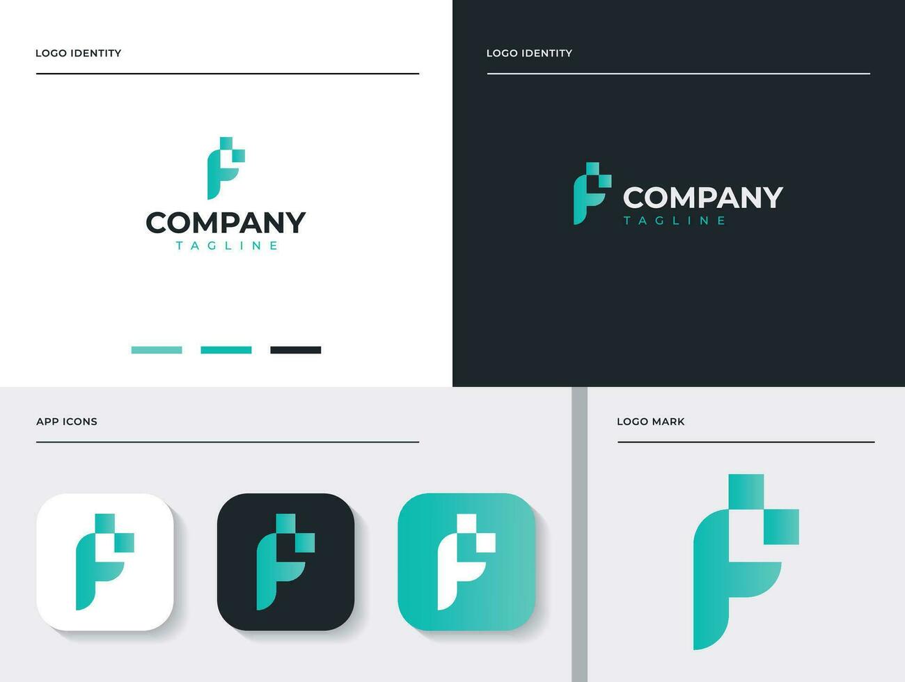 Modern Initial Letter F Logo Design Template Elements. Easy to use in various media. The mark itself will looks nice as social media avatar and website or mobile icon. vector