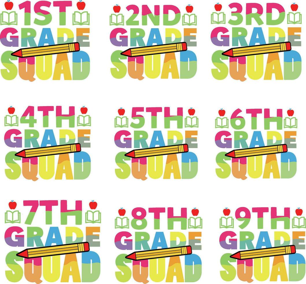 Back to school colorful t shirt design, kids t shirt, school t shirt, teacher and student shirt, Pro Vector