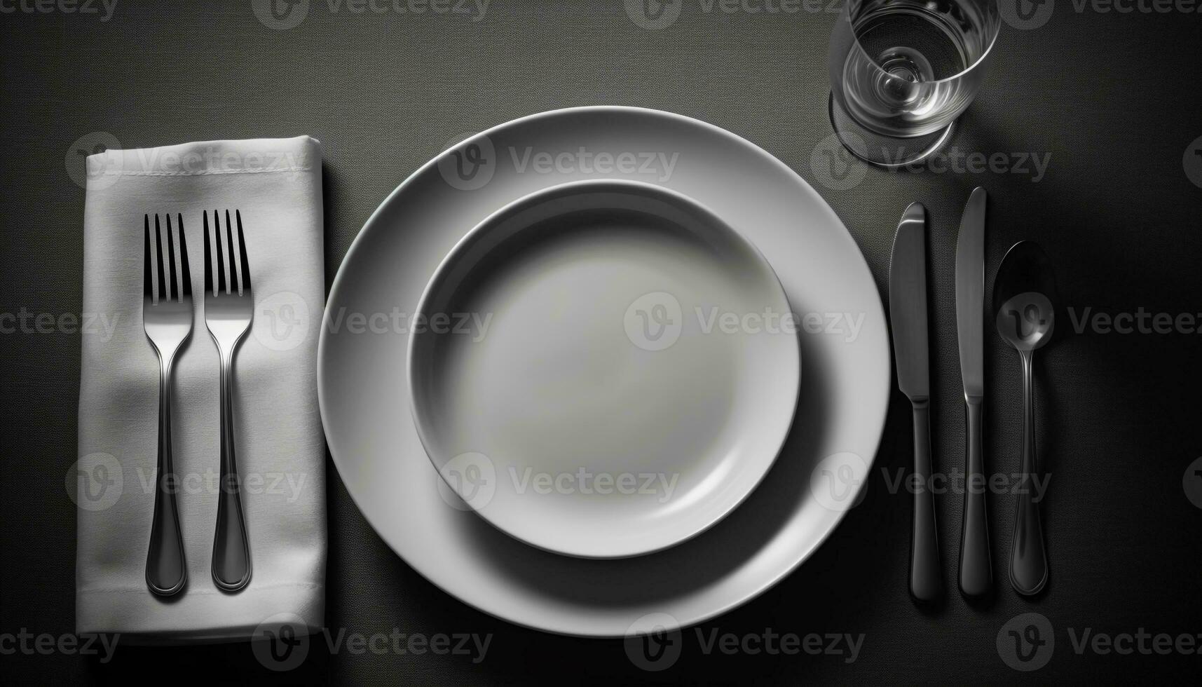 Clean elegance shines in monochrome still life of silver service generated by AI photo
