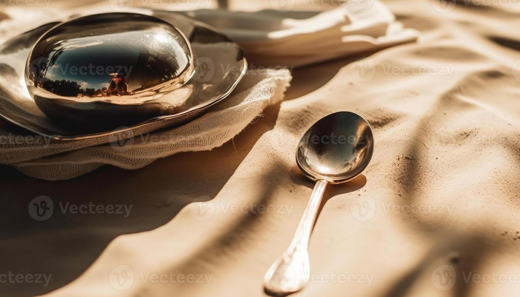 Summer dessert on old fashioned wooden table in nature elegance generated by AI photo