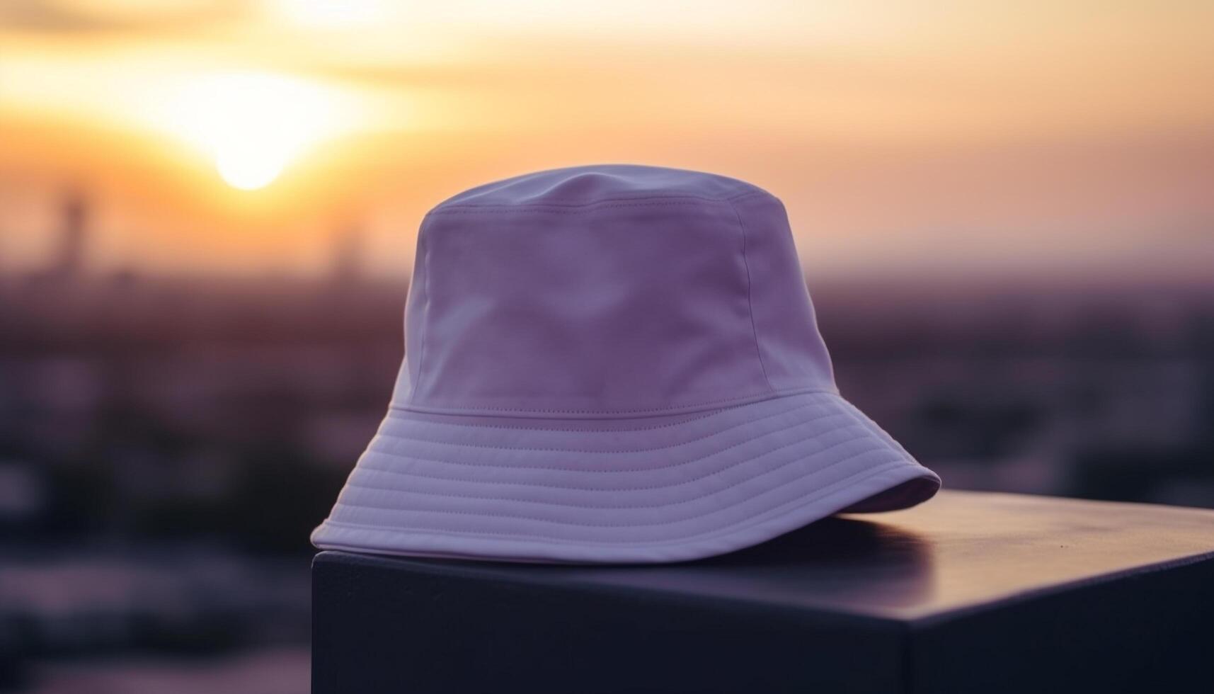 uno persona sentado al aire libre, vistiendo casual ropa y un gorra generado por ai foto