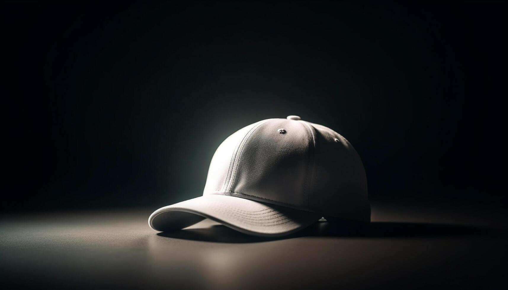 Modern elegance black baseball cap with blue symbol on front generated by AI photo