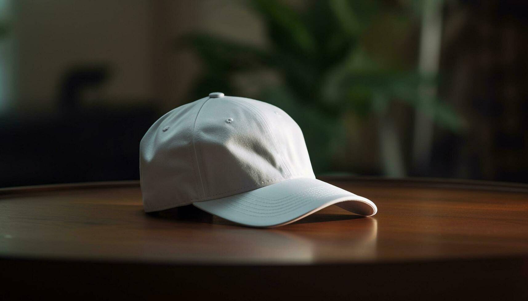 Modern men baseball cap in blue and green, perfect for summer generated by AI photo