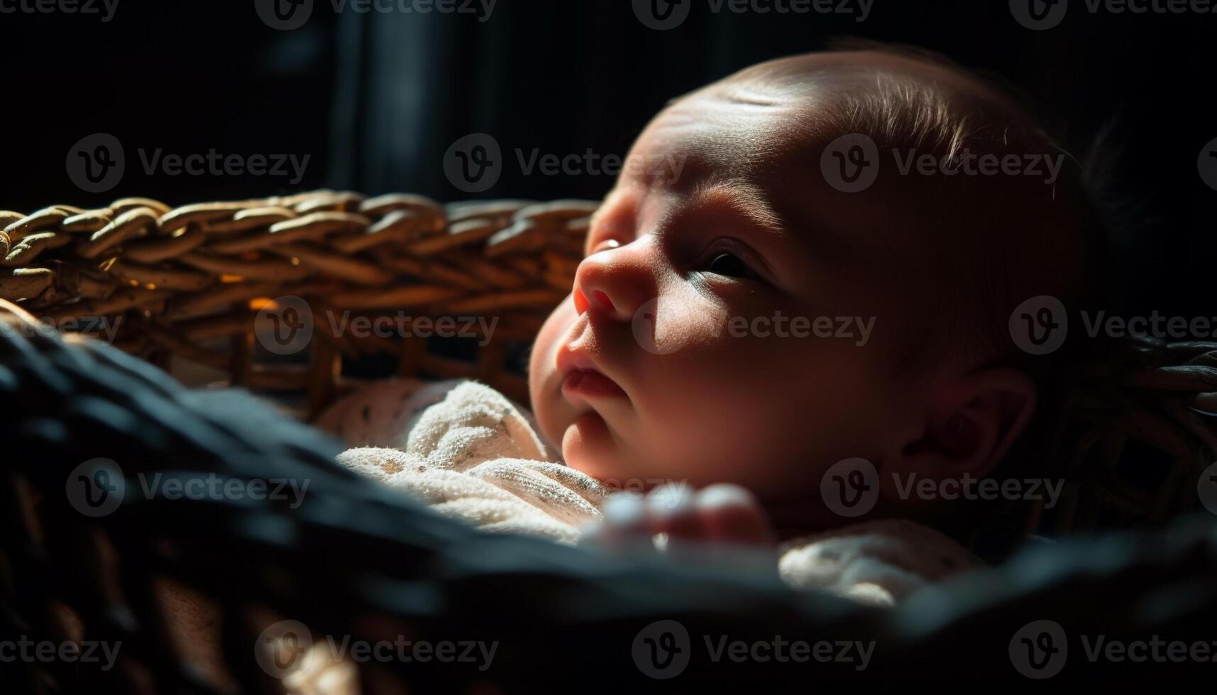 Cute baby boy and girl, Caucasian ethnicity, close up portrait innocence generated by AI photo