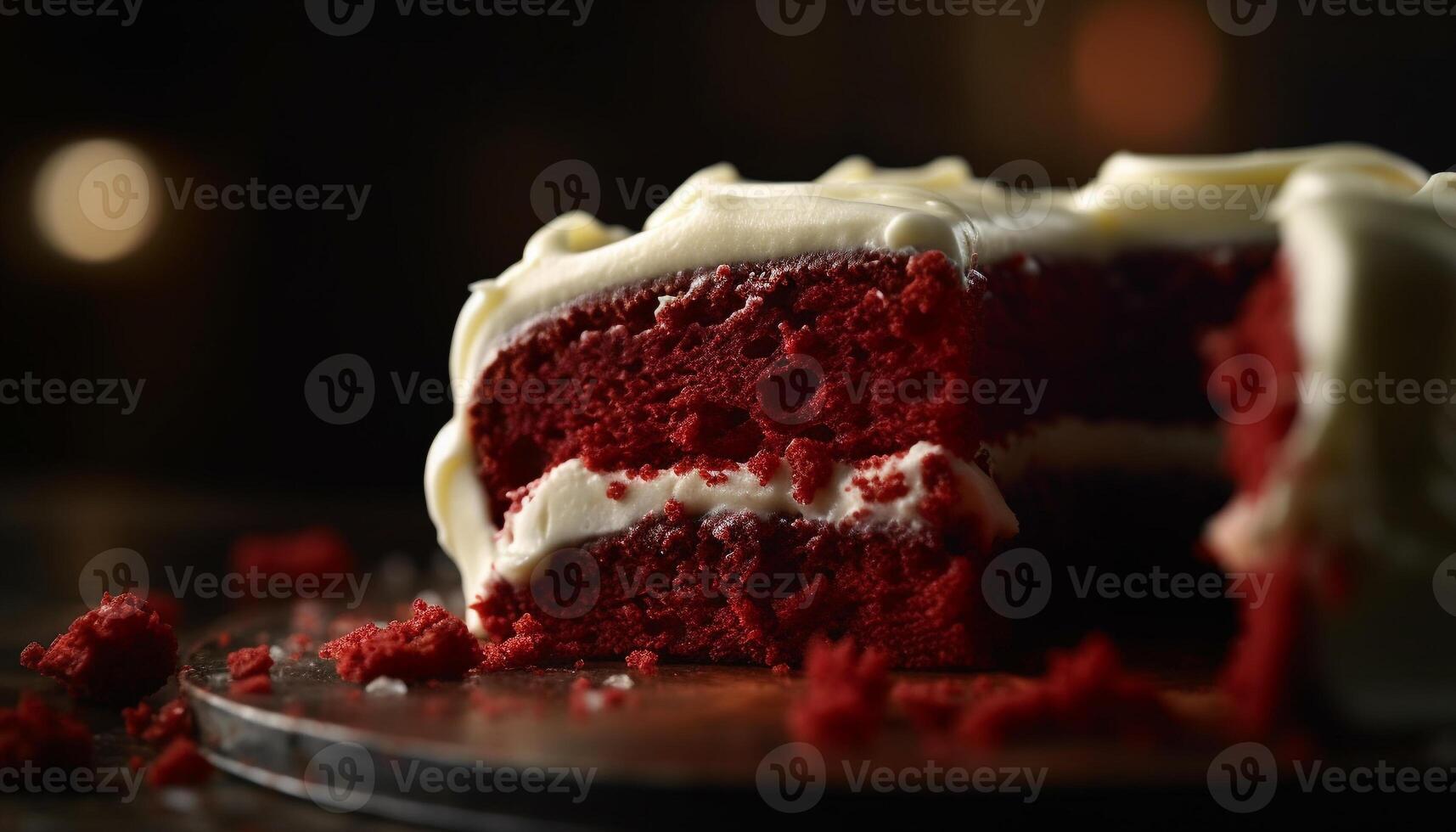 Indulgent homemade berry cheesecake with fresh raspberry and chocolate decoration generated by AI photo