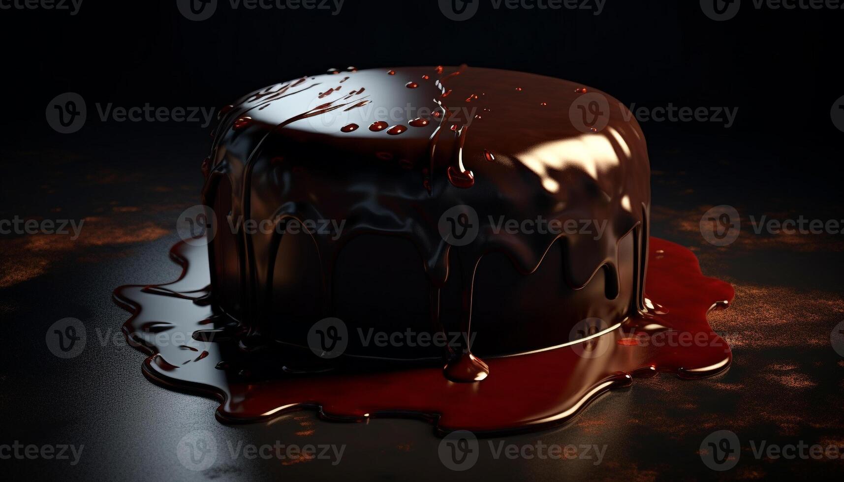 Indulgent chocolate cake with fresh fruit decoration for birthday celebration generated by AI photo