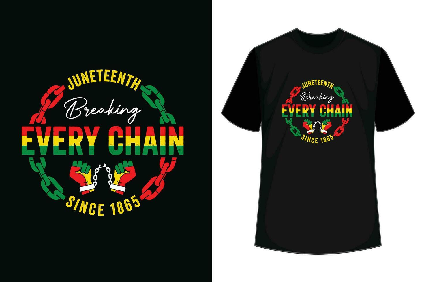 Juneteenth Breaking every chain since t shirt design vector