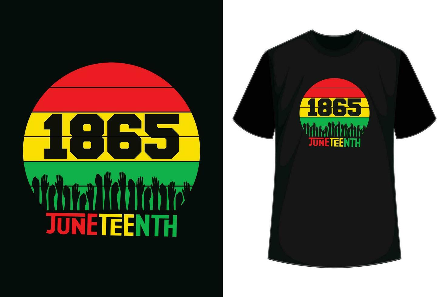 Celebrate juneteenth 1865 T-shirt and apparel design. vector