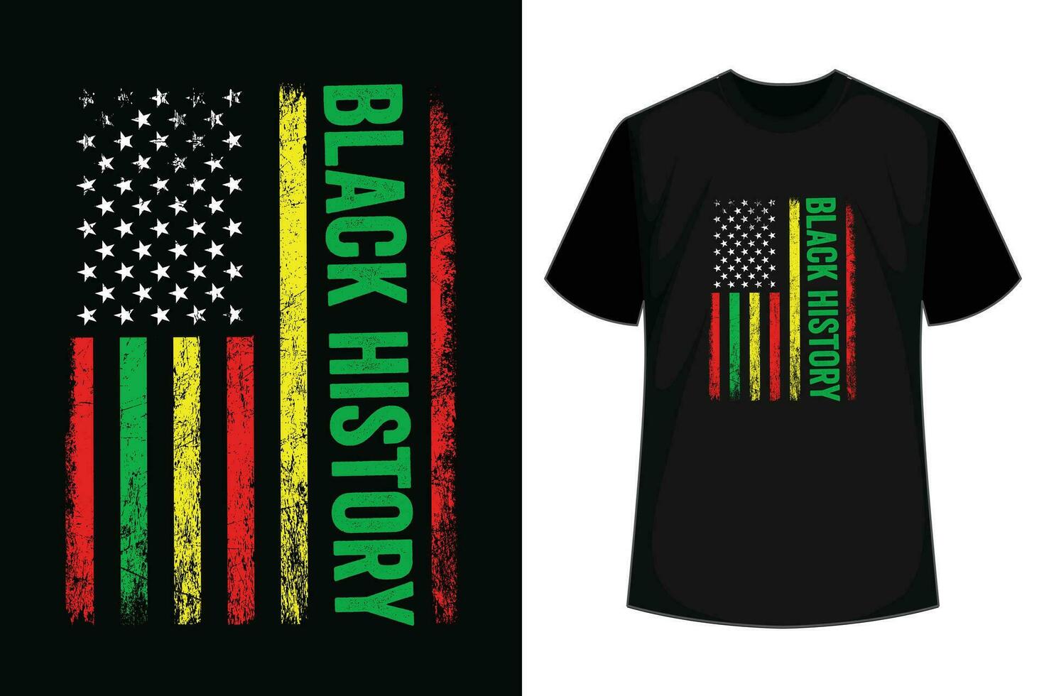 Black history month is American history , USA Flag T-shirt design vector