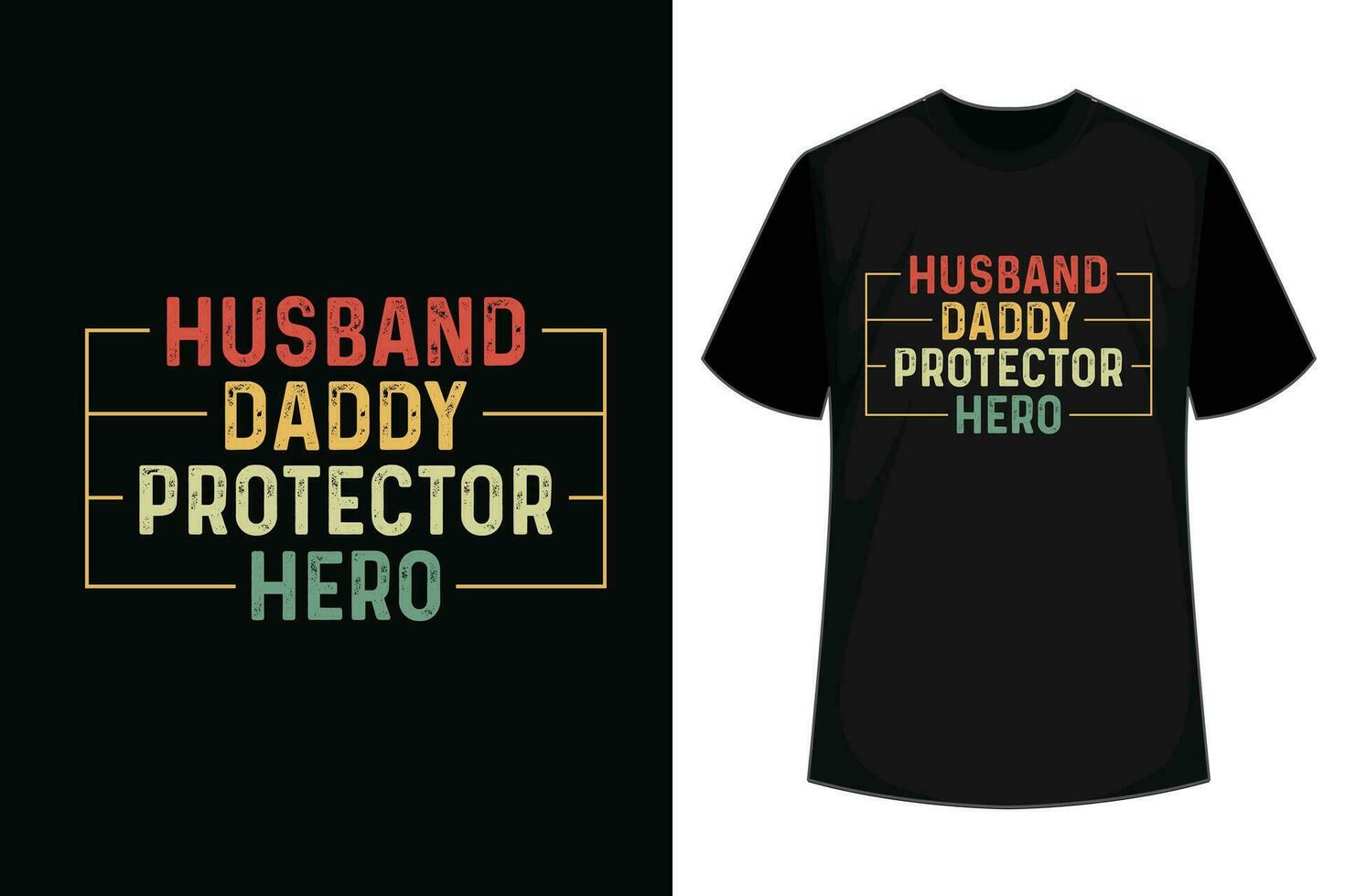 marido papi protector héroe, veteranos, del padre día t camisa diseño vector