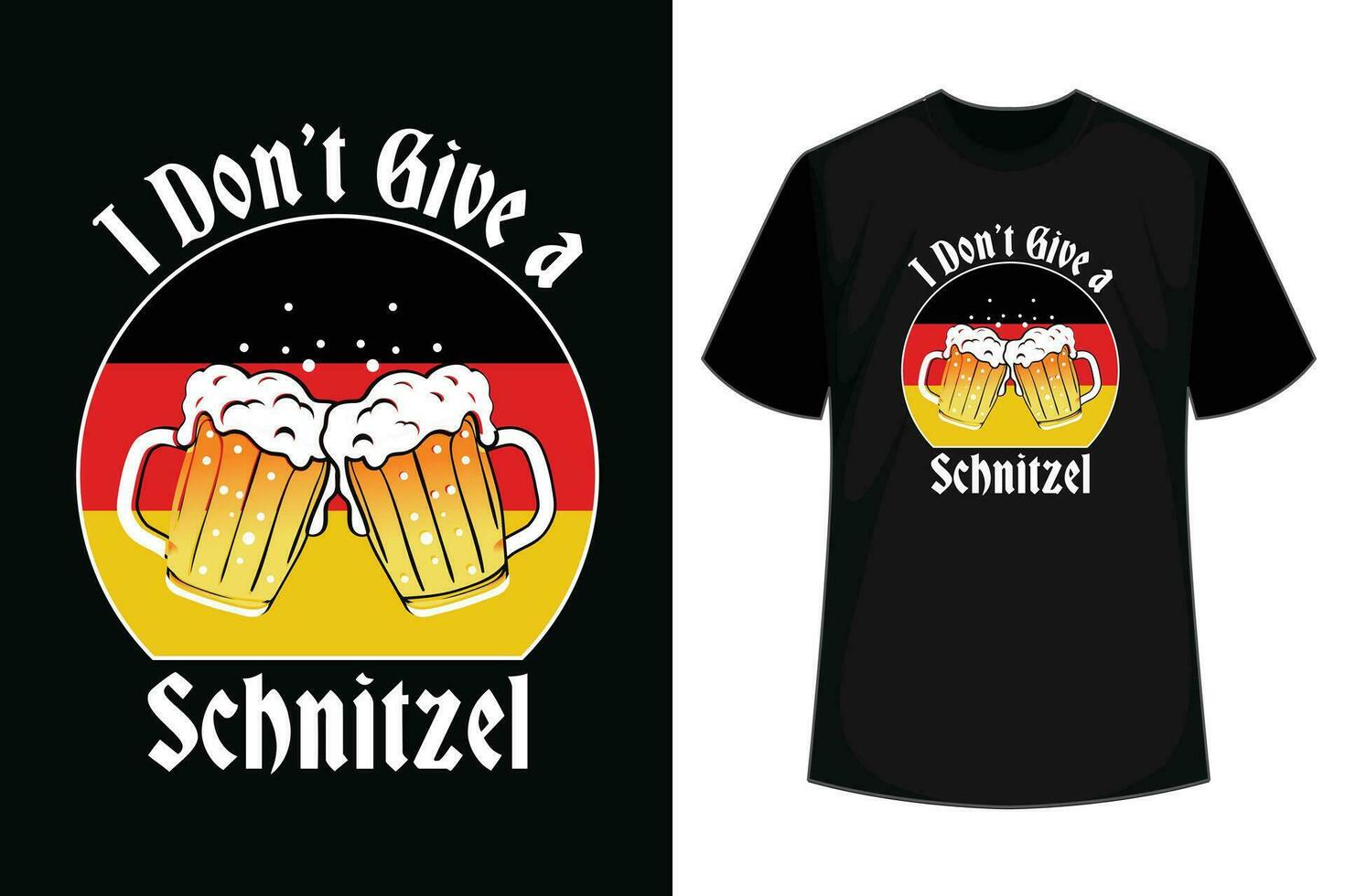 I Don't Give A Schnitzel German Beer Wurst Funny Oktoberfest T-Shirt vector