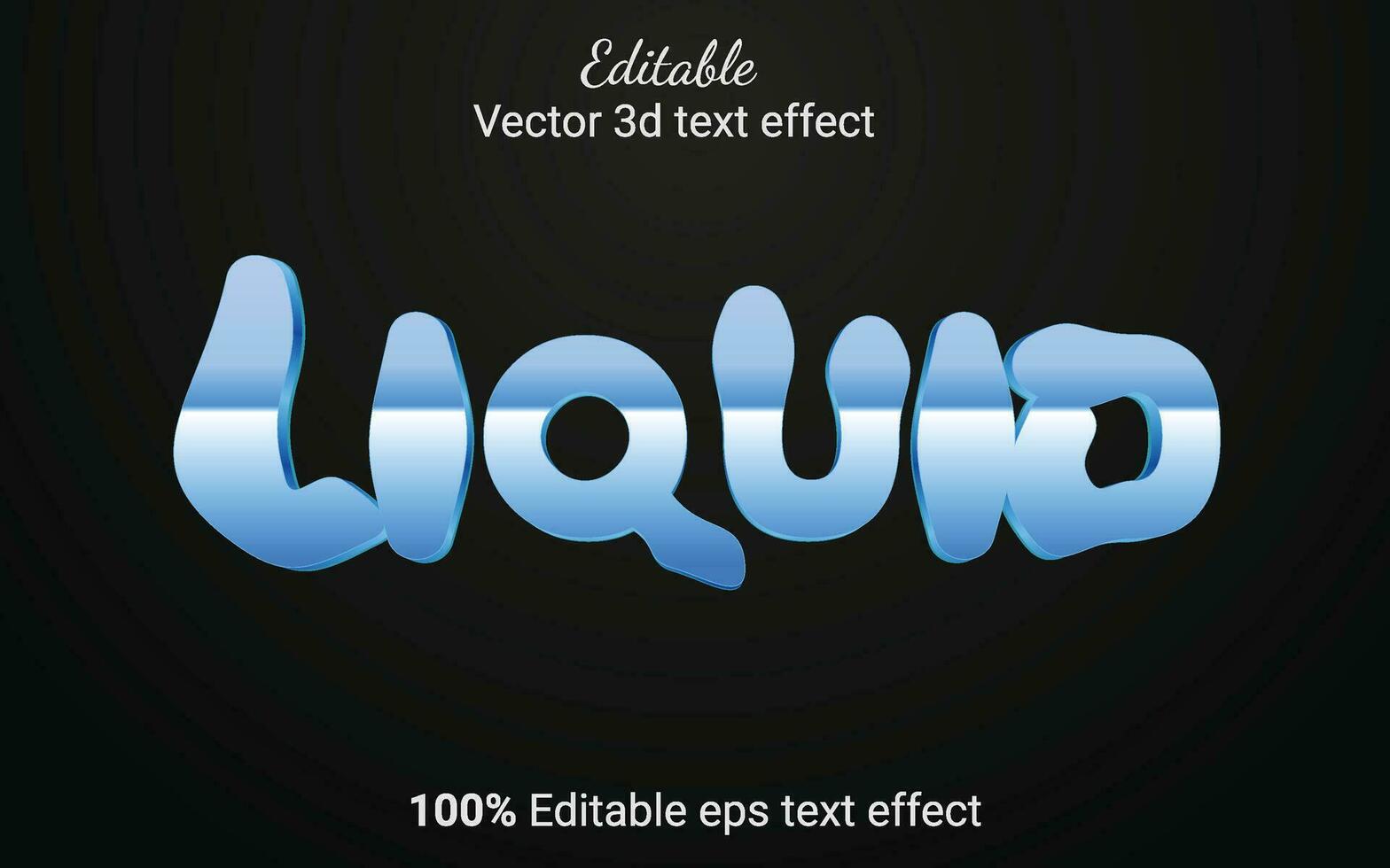 Liquid Vector 3D Text Effect