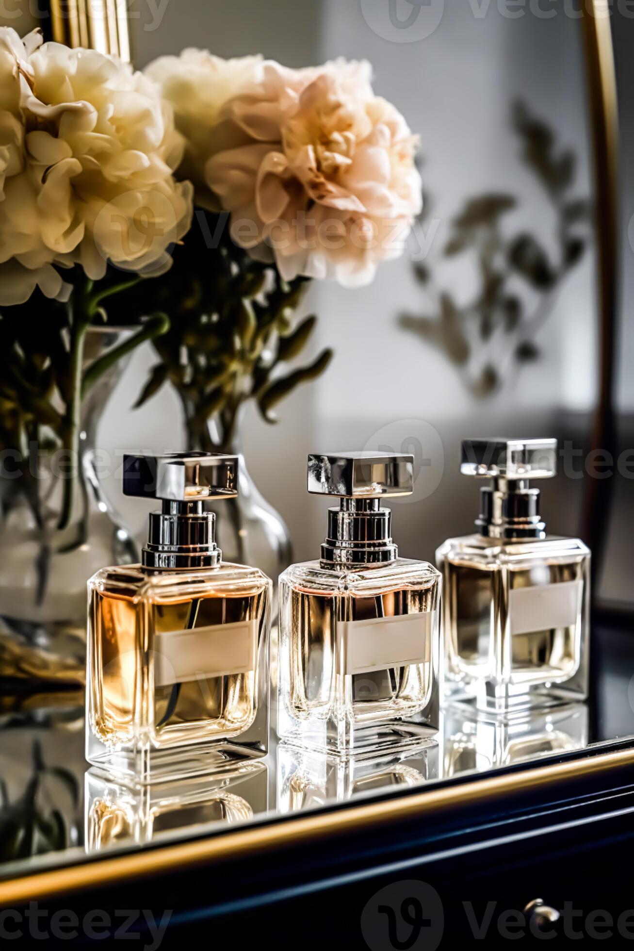 Luxury perfume bottles on display at a presentation, women fragrance scent  new exclusive collection, post-processed, generative ai 29291474 Stock  Photo at Vecteezy