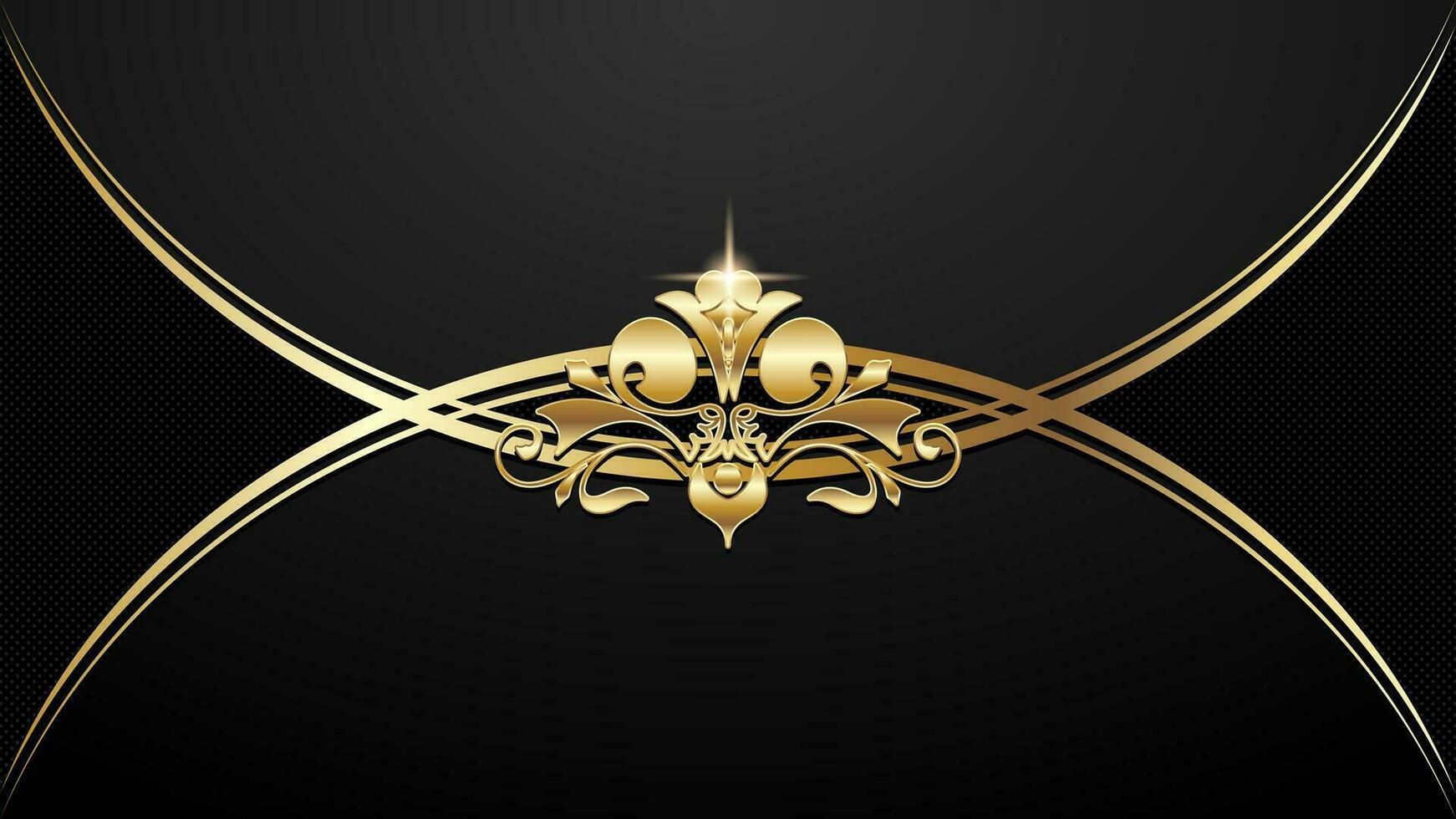 Premium card with gold elements vector