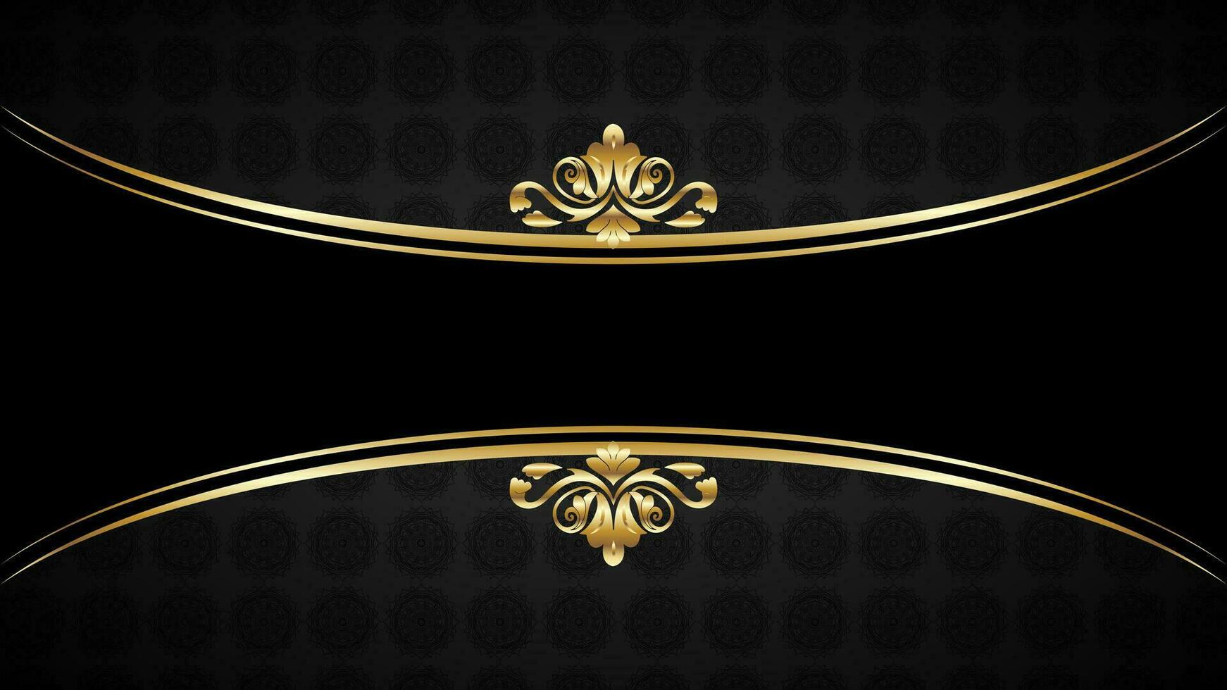 Premium card with gold elements vector