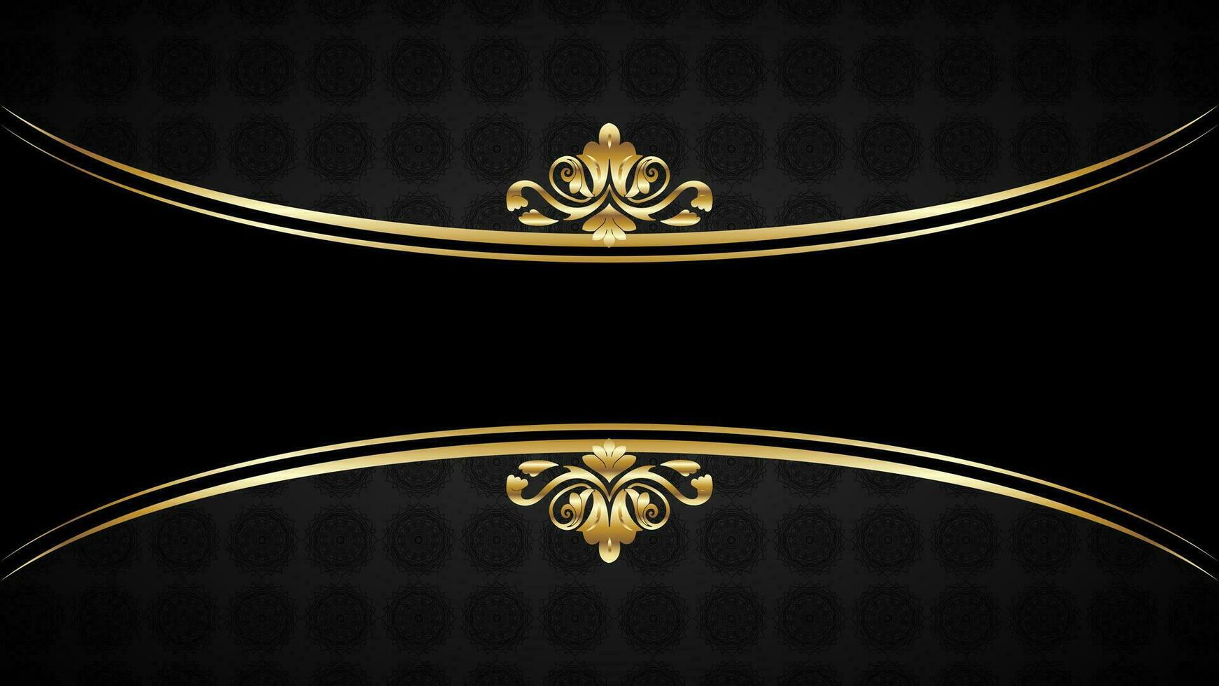 Premium card with gold elements vector