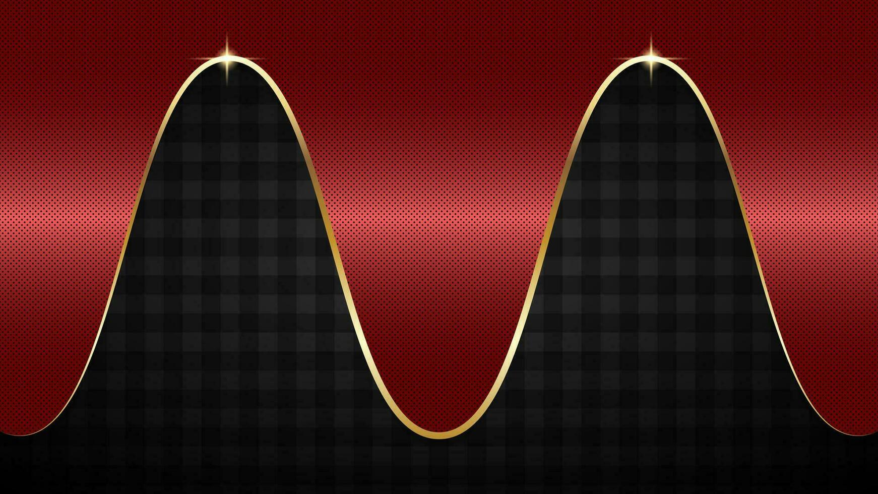Luxury Red Golden Abstract Background with golden element vector