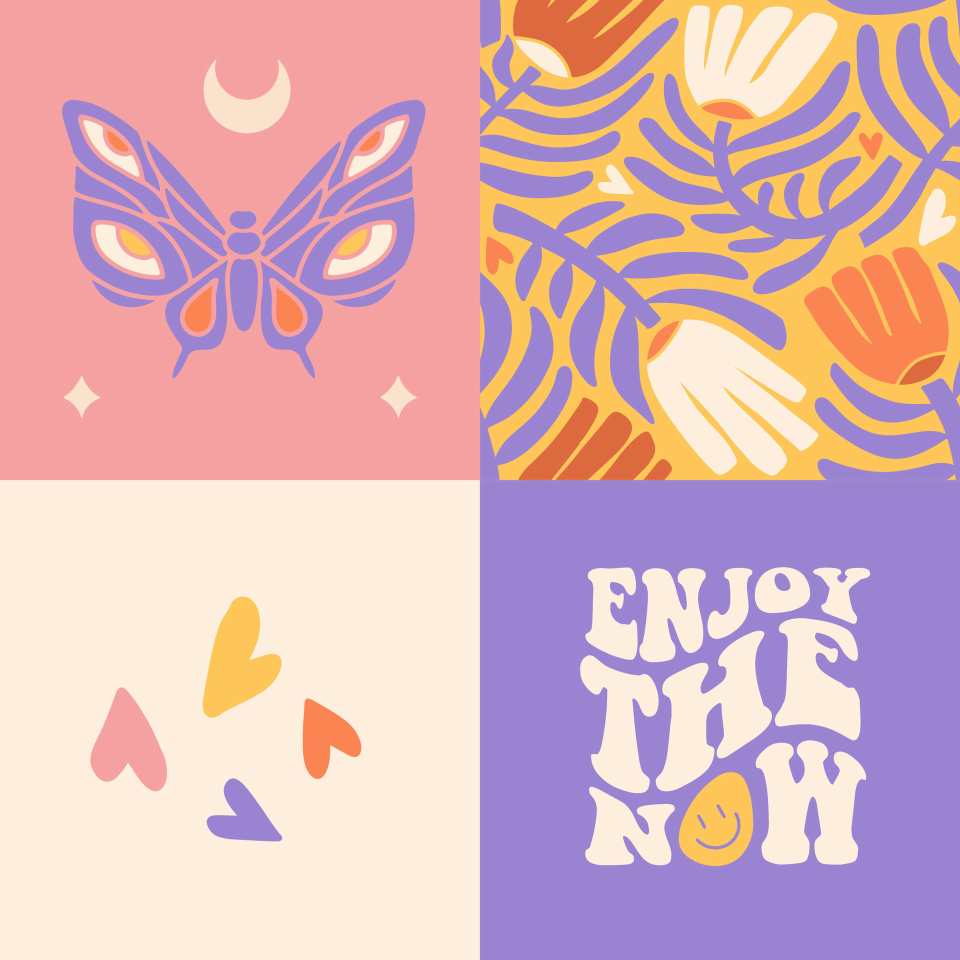Lettering Good vibes with butterflies. Hippie calligraphy inscription,  phrase. Retro 70s atmosphere, groove element. Print, postcard, vector  23476102 Vector Art at Vecteezy