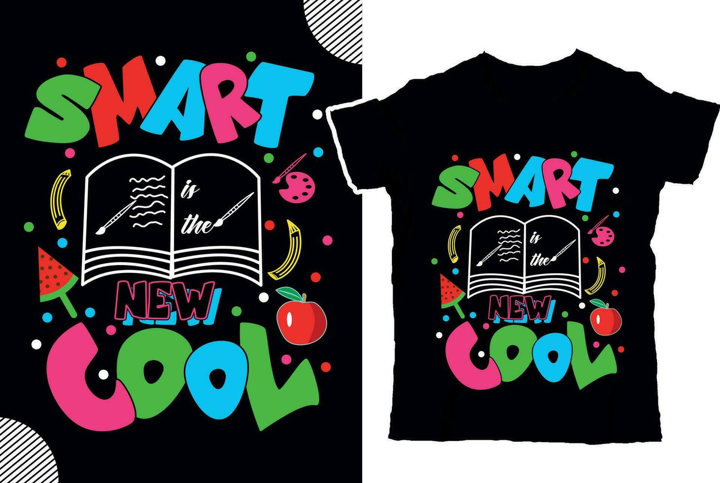 Smart is the new cool, back to shcool t shirt design, t shirt design vector