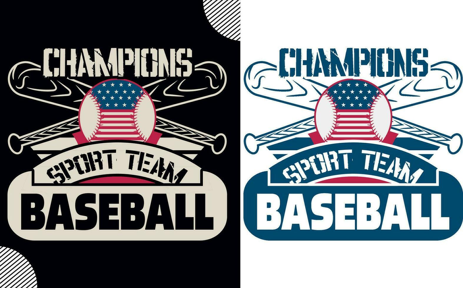 Champions sport team baseball, t shirt design vector