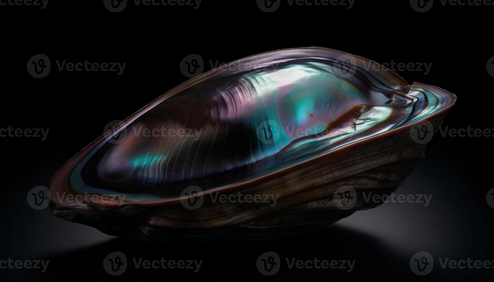 Shiny seashell souvenir, beauty in nature pattern generated by AI photo
