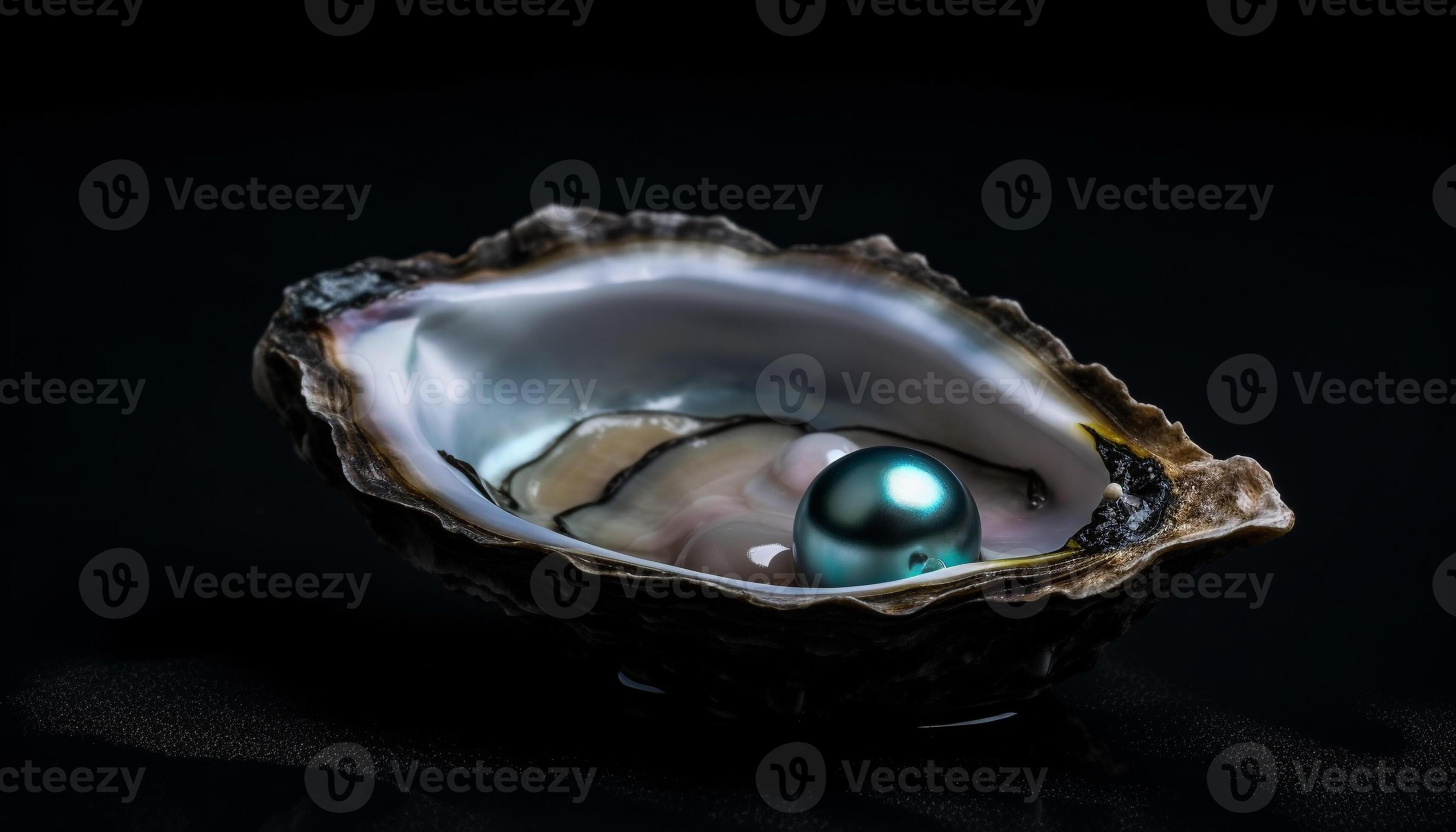 Beautiful purple scallop shell, a seaside souvenir generated by AI