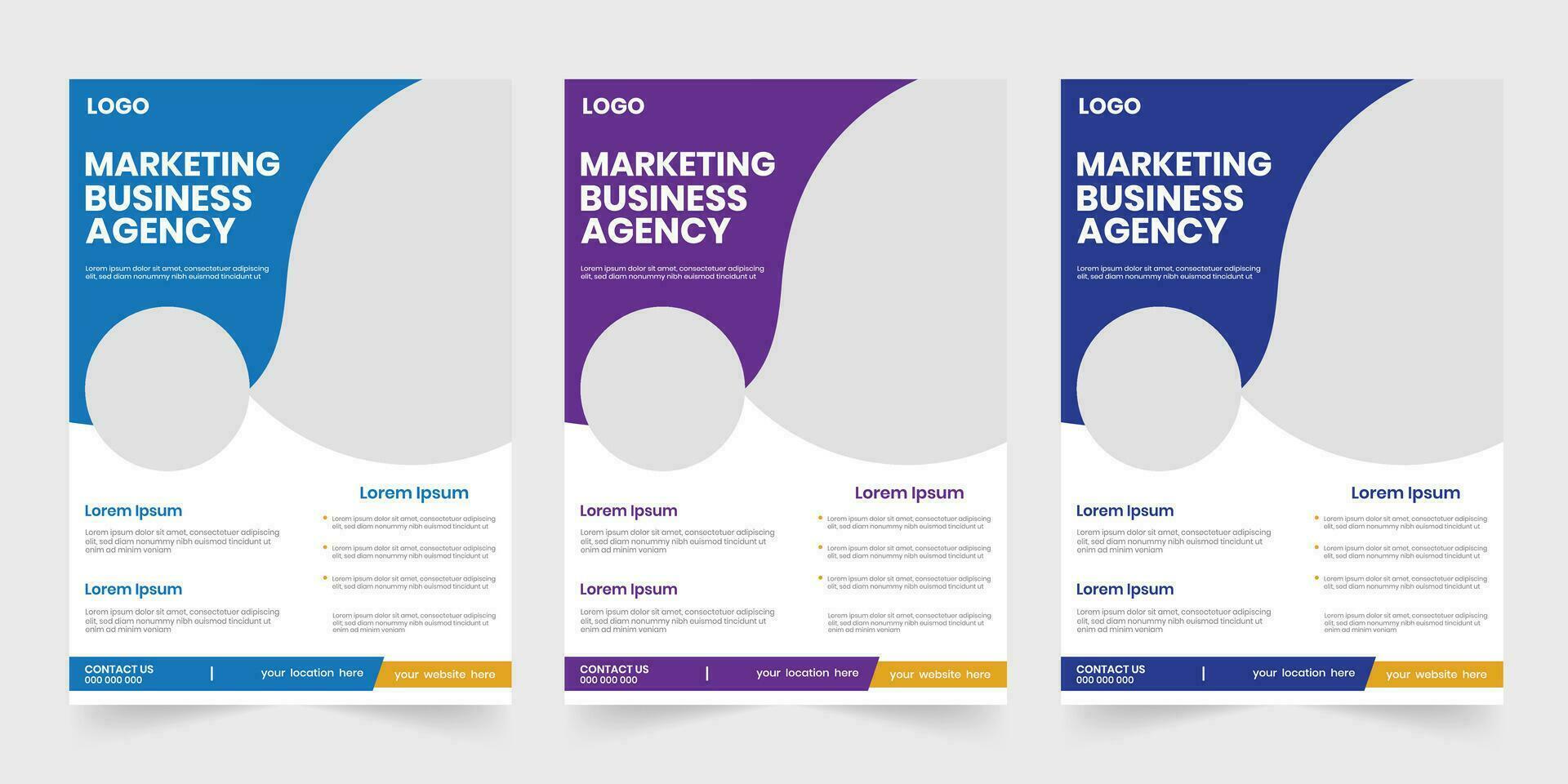 Professional print flyer for your business and company vector