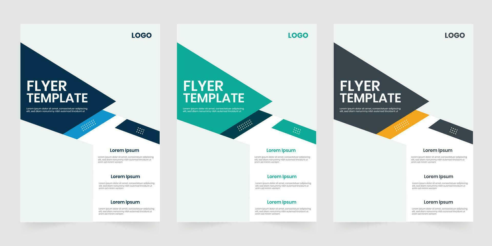 One sided flier or brochure cover page layout graphic template vector