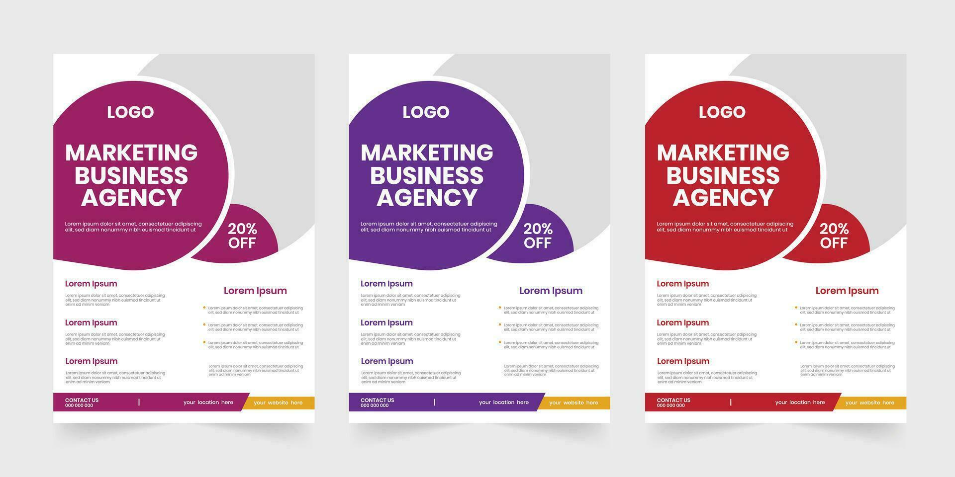 Business print marketing textbook one sided leaflet design vector