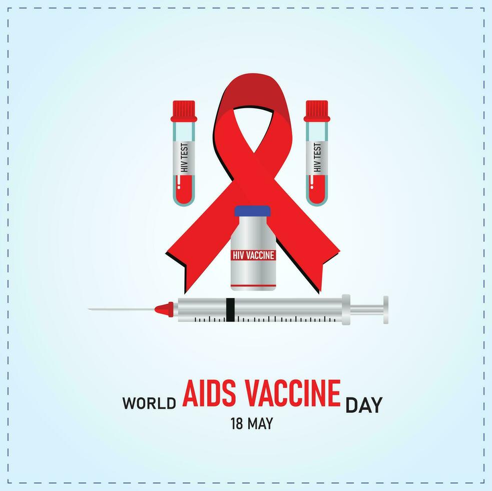 World AIDS Vaccine Day. AIDS Vaccine Concept. Template for background, banner, card, poster. vector illustration.
