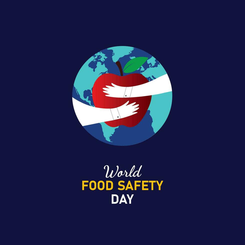 World Food Safety Day Concept. World food safety day with water tap concept. Template for background, banner, card, poster. vector illustration.