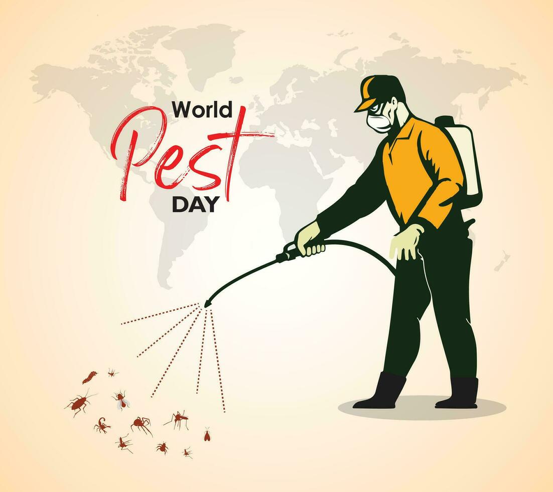 World Pest Day, Holiday concept. Template for background, banner, card, poster. vector illustration.