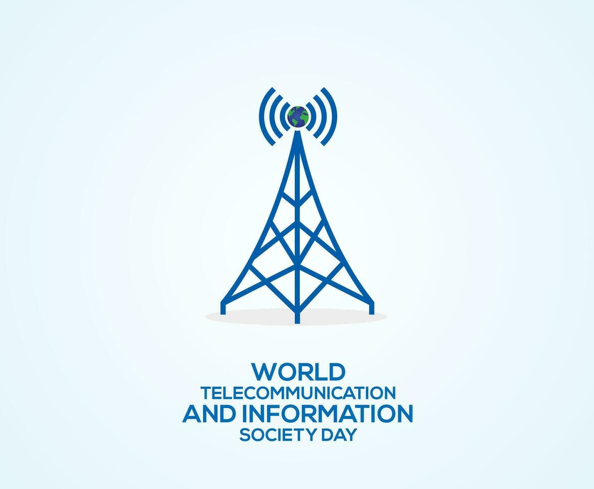 World Telecommunication and Information Society Day. Template for background, banner, card, poster. vector illustration.