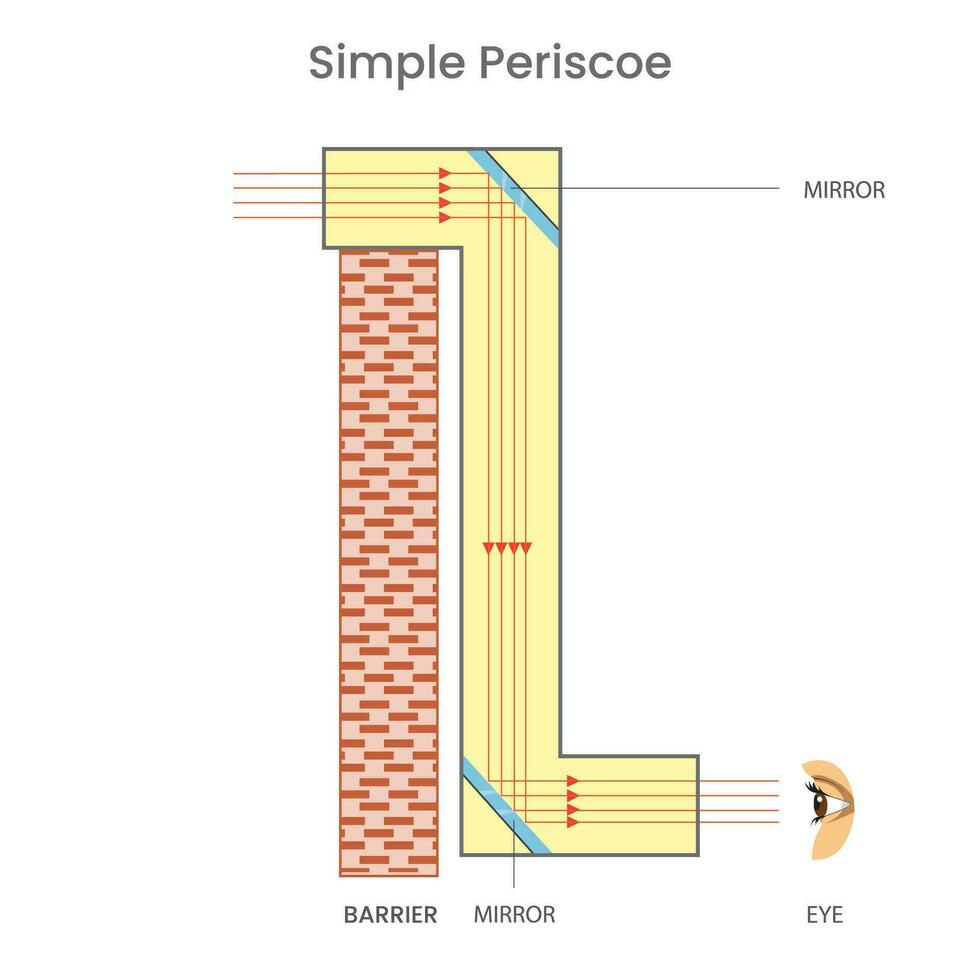 Principle diagram of a simple periscope vector