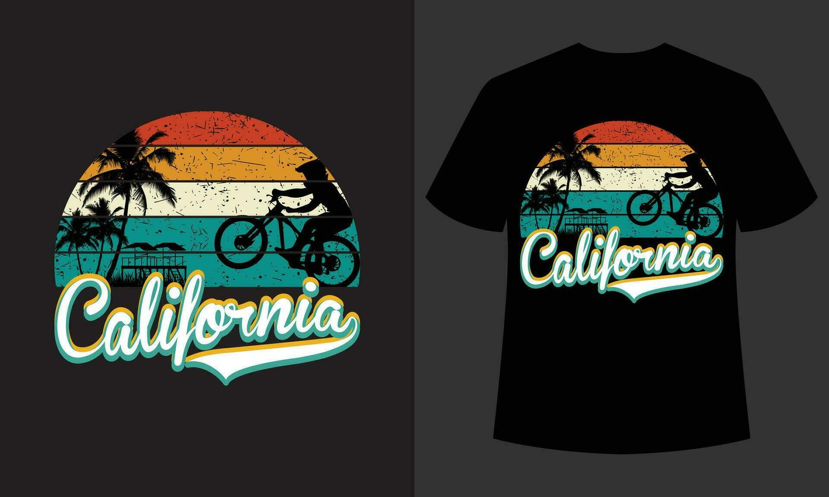 California Typography T-shirt Design 2023 vector