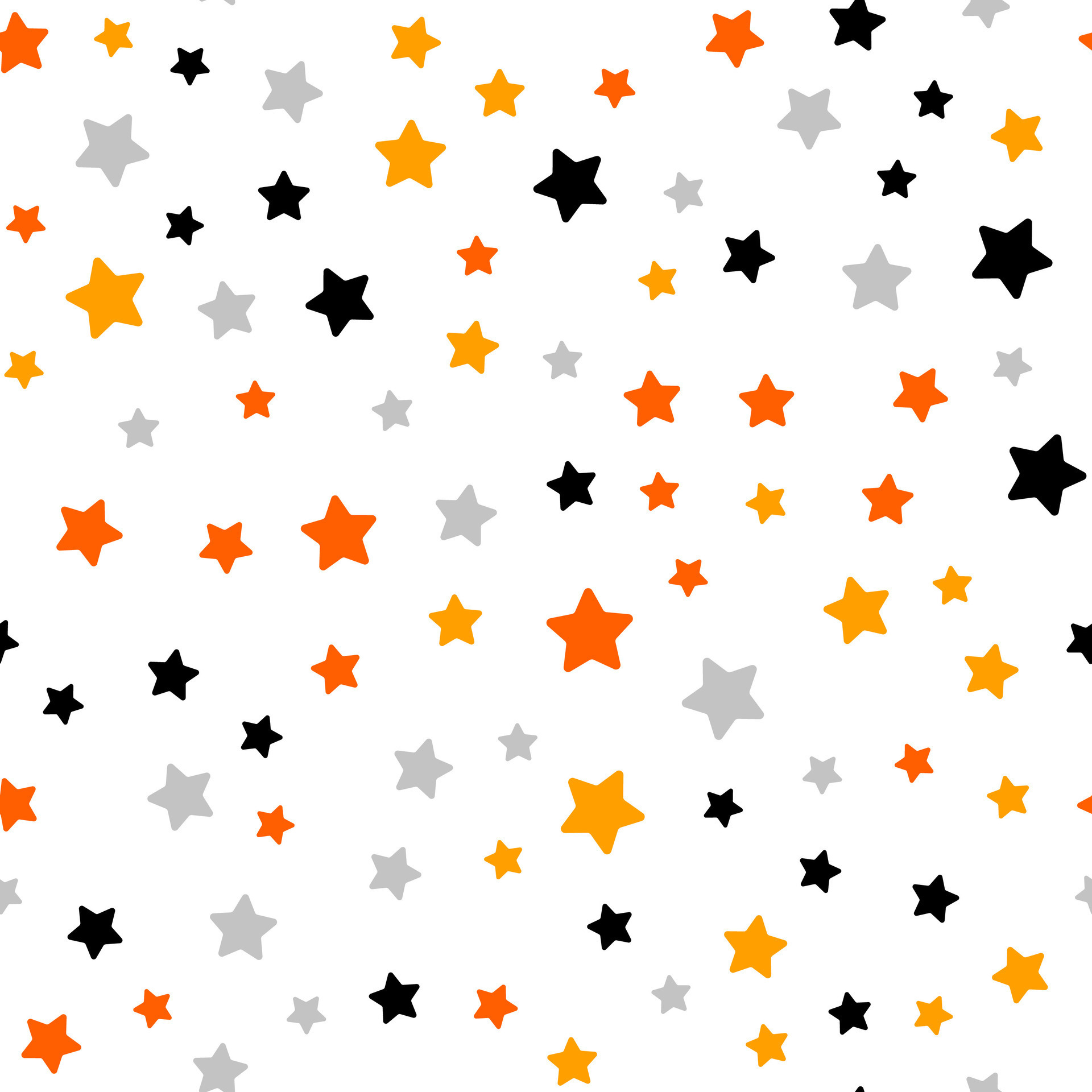 Seamless stars pattern background, Vector seamless pattern, Orange star