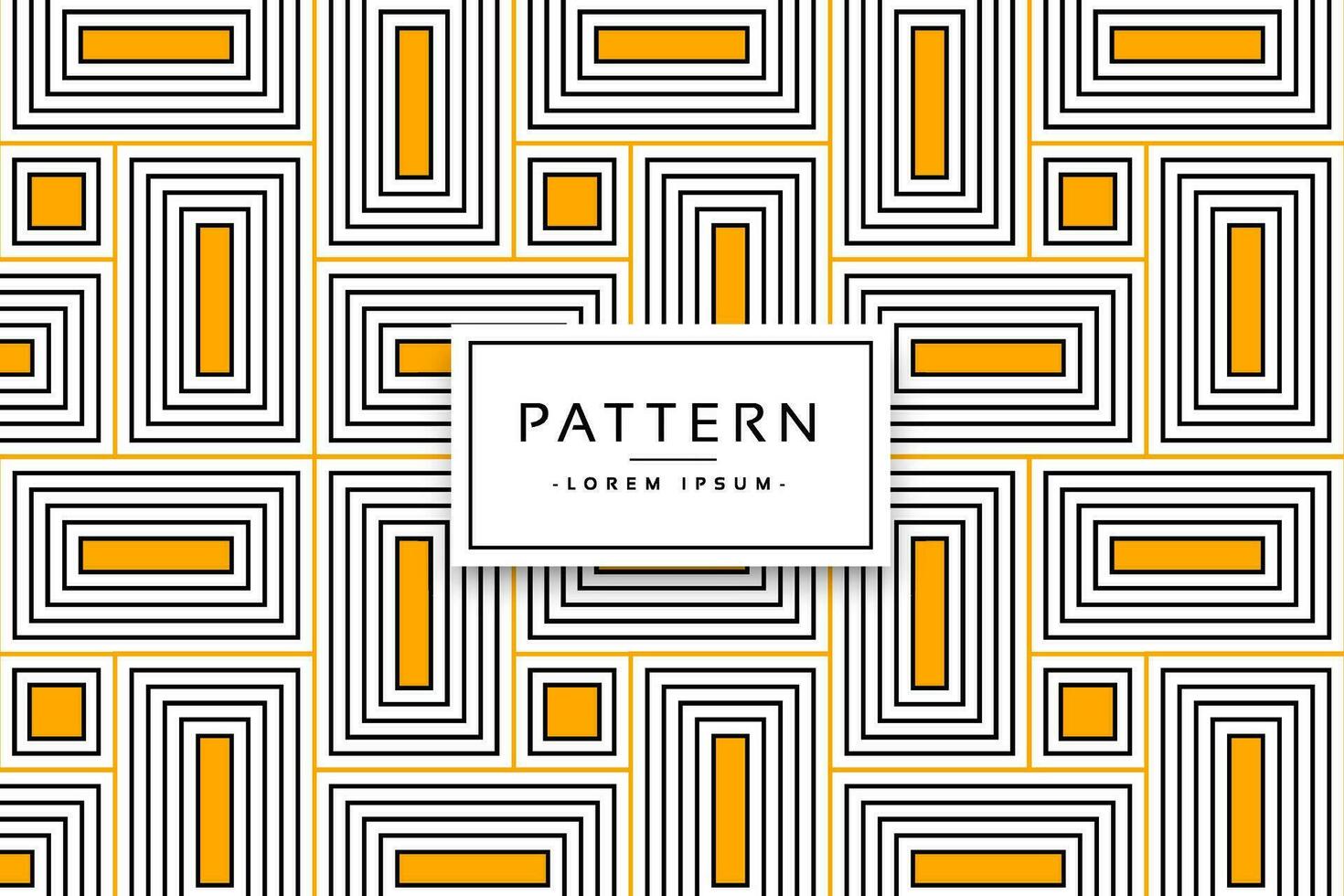 Black and yellow rectangle line pattern. Geometric background with rectangle lines. vector