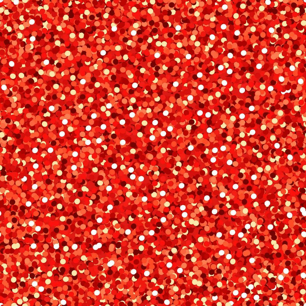 Red glitter seamless pattern, Shiny party background with red shimmer texture. Holiday vector abstract background. Vector illustration.