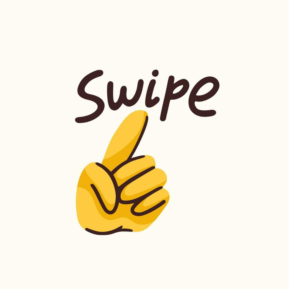 Swipe sticker for a social media, making a blog or vlog vector flat illustration. Set of cartoon icons for making internet content.