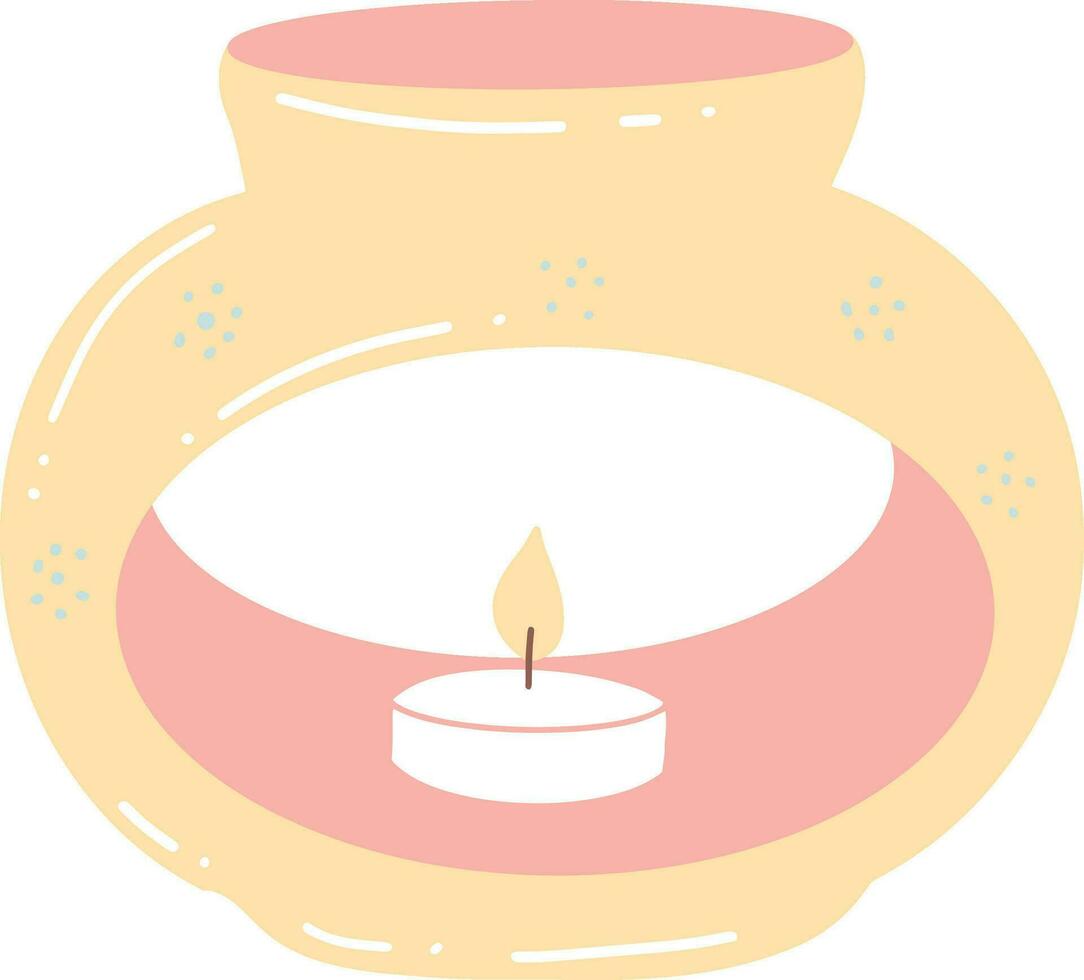 Essential Oil burner Illustration vector