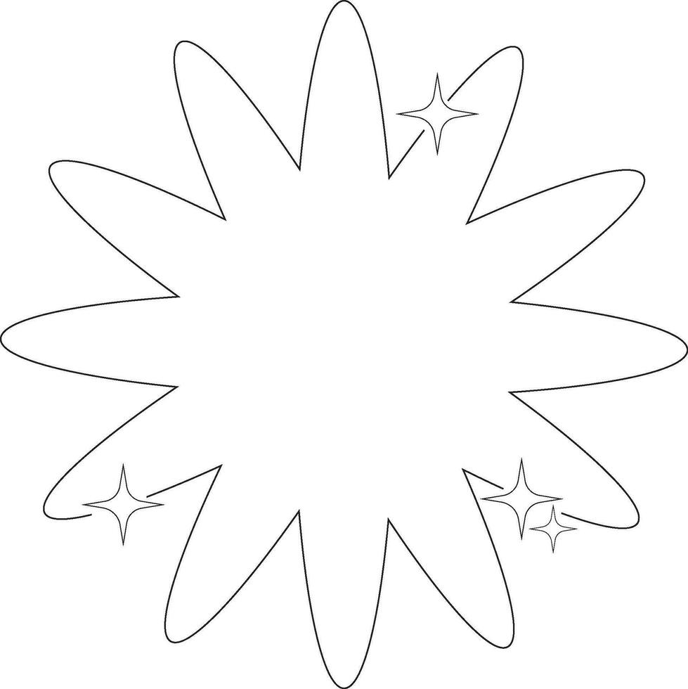 Aesthetic Y2K Outline vector