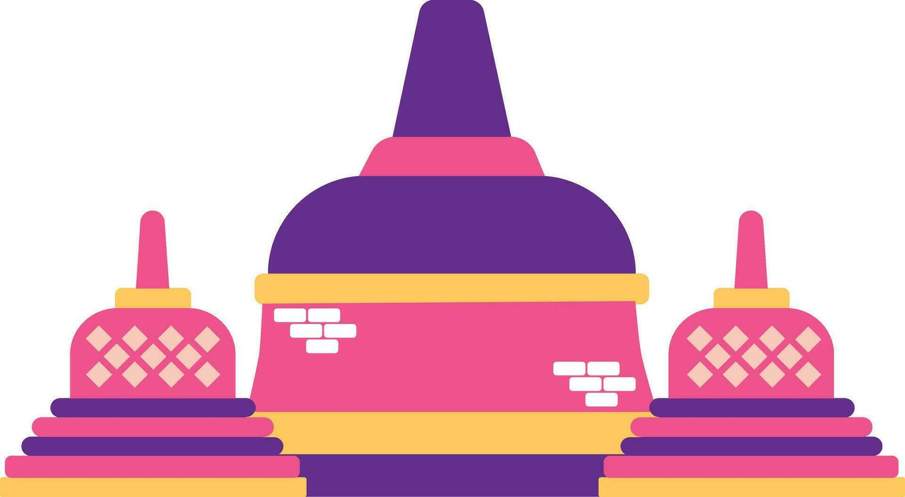 Three Buddhist Temple vector