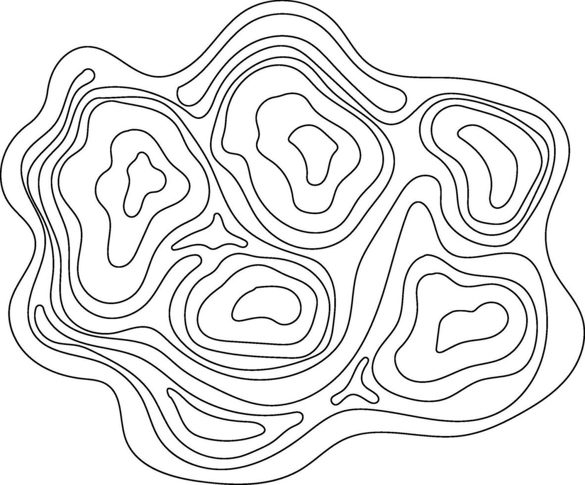 línea topografía elemento vector