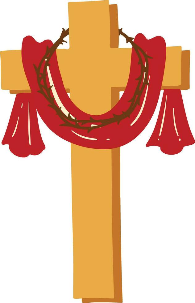 Holy Week Cross Illustration vector