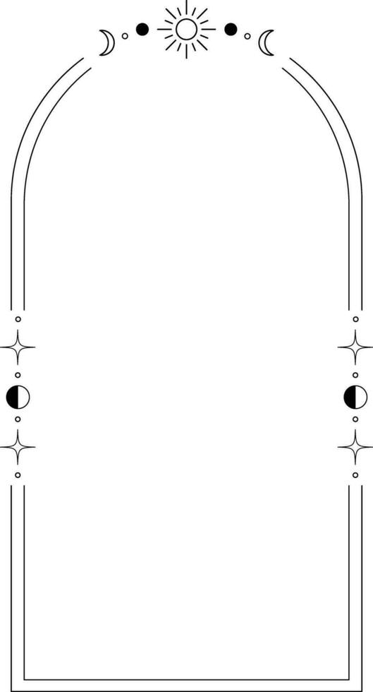 celestial monoline arco marco elemento vector