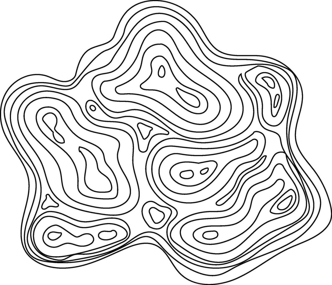 línea topografía elemento vector