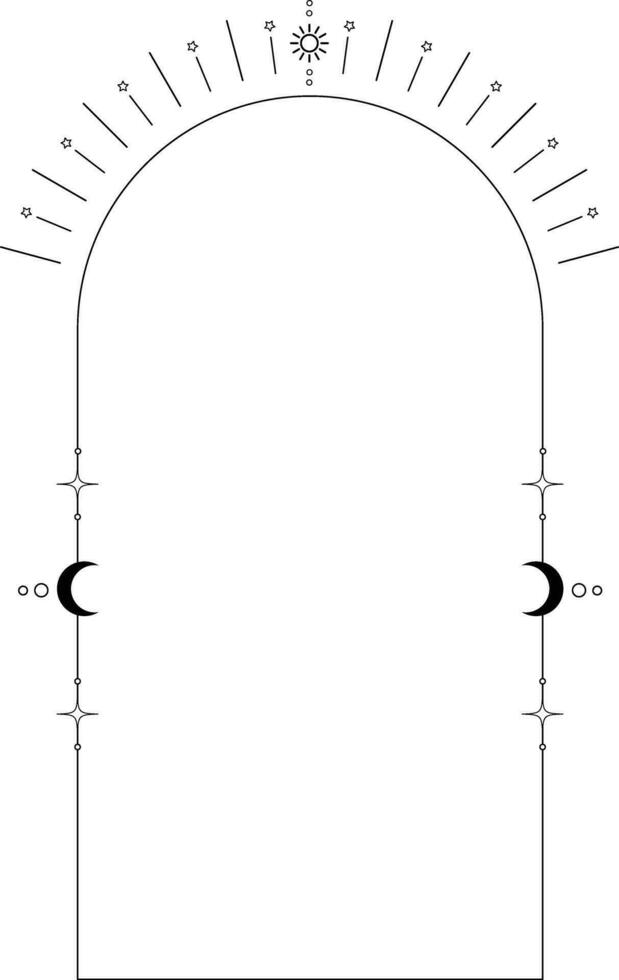 Celestial Monoline Arch Frame Element vector