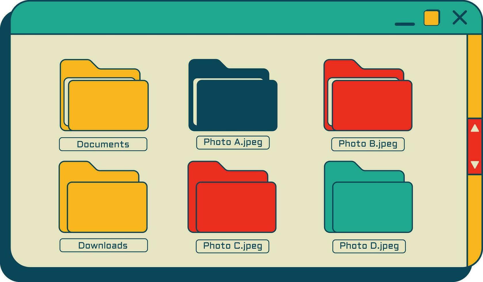 Folder Window Illustration vector