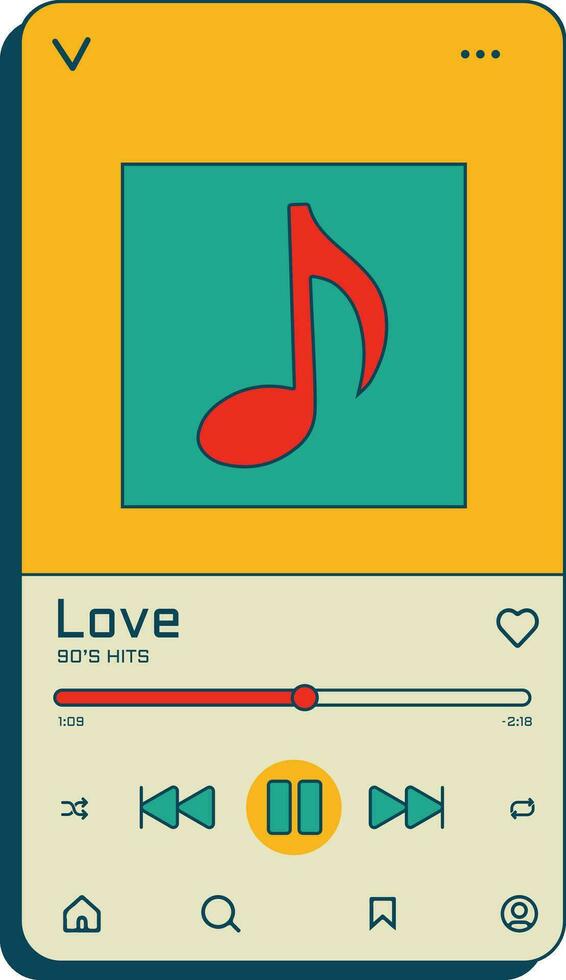 Music Player Illustration vector